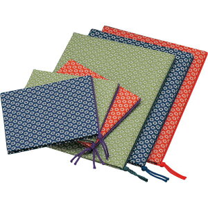 布地 花柄 メニュー(大 A4 4ページ) 華-101 / えいむ 和風 メニューブック ヒモタイプ