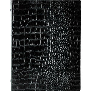 バインダー式 メニューブック(A4 30穴 4ページ) LGB-301 / えいむ メニューブック バインダータイプ リサイクルレザー クロコタイプ