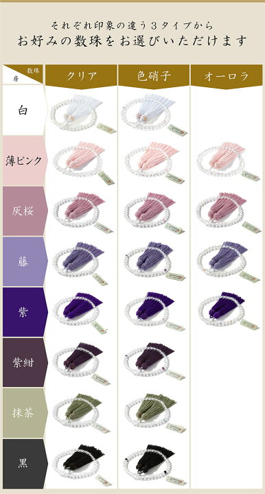 楽天市場】数珠 京念珠 女性用 20面切子 約7ミリ 片手数珠 一輪数珠 