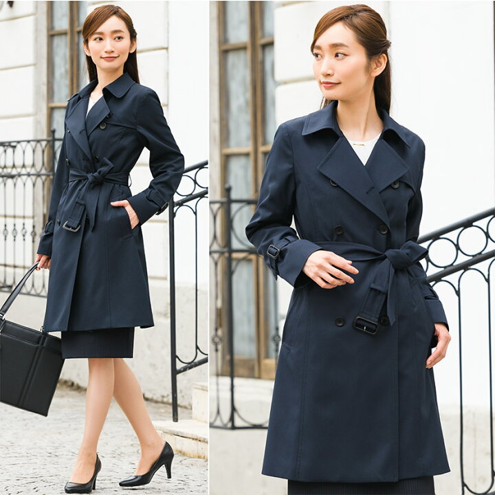 楽天市場 Gwも毎日発送 37 Off トレンチコート レディース 撥水 防汚 ライナー 上着 アウター 春 秋 冬 きれいめ 通勤 就活 Ol ビジネス オフィス フォーマル リクルート 入学式 卒業式 ベージュ ネイビー ブラック 黒 大きいサイズ 代 30代 40代 50代 Elena