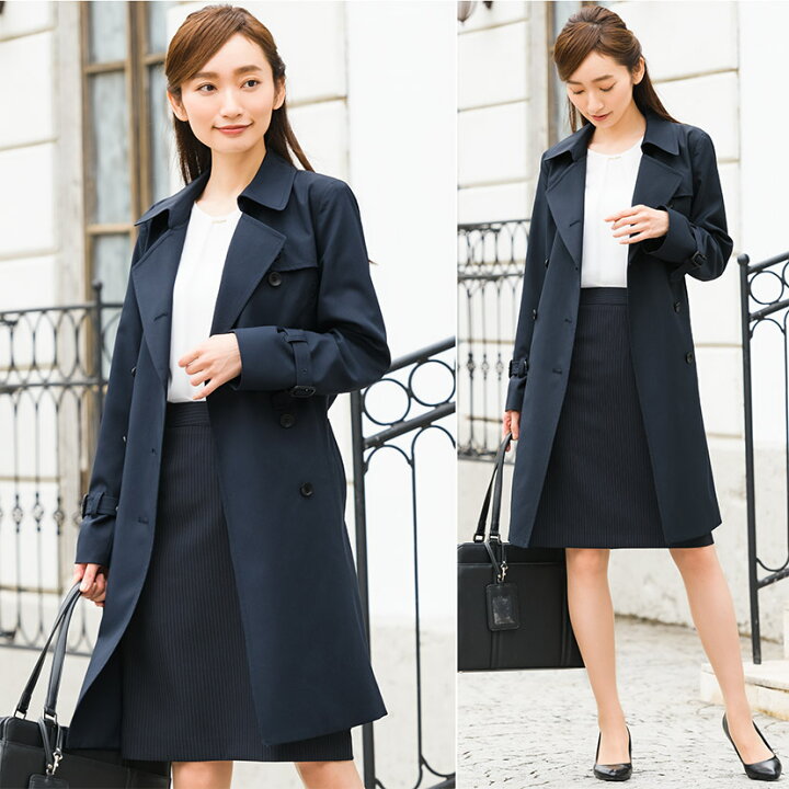 楽天市場 Gwも毎日発送 37 Off トレンチコート レディース 撥水 防汚 ライナー 上着 アウター 春 秋 冬 きれいめ 通勤 就活 Ol ビジネス オフィス フォーマル リクルート 入学式 卒業式 ベージュ ネイビー ブラック 黒 大きいサイズ 代 30代 40代 50代 Elena