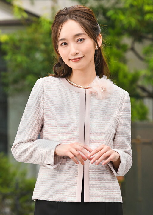 楽天市場】【51%OFF】 【コサージュ付き】 ジャケット レディース 秋 
