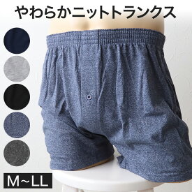 ニットトランクス トランクス メンズ パンツ 無地 前あき M～LL (下着 パンツ トランクスニット 紳士下着 紳士肌着 男性 紳士 シンプル 前開き M L LL)【取寄せ】