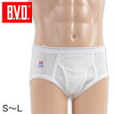 BVD メンズブリーフ 綿100% S〜L (コットン 前開き 下着 肌着 インナー 男性 紳士 パンツ ボトムス 白 ホワイト S M L)