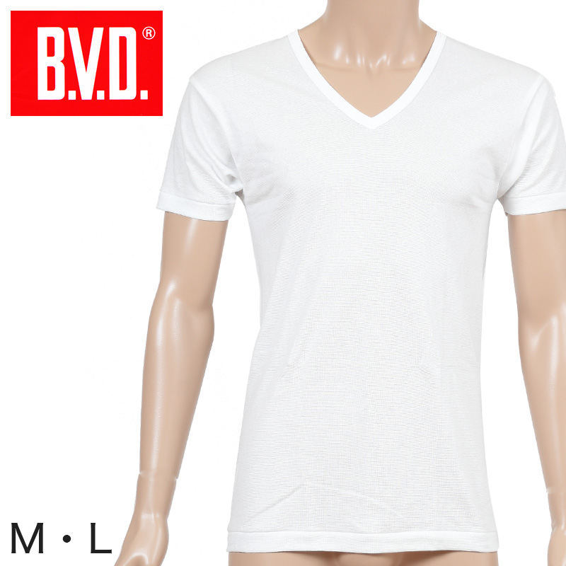 楽天市場】BVD メンズ 半袖シャツ Vネック 綿100％ M・L (V首 インナー
