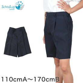 学生服 半ズボン 夏用 5分丈 男子 紺 110cmA〜170cmB 制服 小学生 男の子 夏ズボン ワンタック ノータック 小学校 洗える【取寄せ】