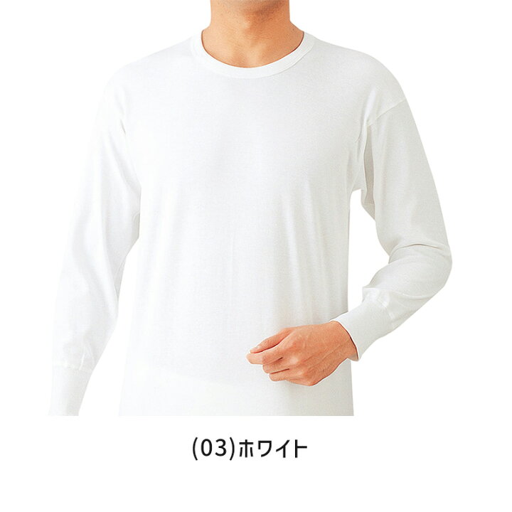 グンゼ 長袖 丸首シャツ メンズ 綿100% あったかソフト スムース 2枚組 S〜LL (GUNZE 男性 下着 インナー クルーネック 男性 紳士 コットン 肌着 トップス 暖かい 防寒)【在庫限り】 下着・靴下のすててこねっと GUNZE グンゼ メンズ ロングパンツ ブロード 綿100% LB ストライプ