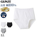 グンゼ 快適工房 紳士 前開き天引きブリーフ LL (メンズ GUNZE 綿100％ コットン100 男性 下着 肌着 インナー やわらか 日本製 大きいサイズ)