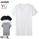 グンゼ YG 綿100% Vネック Tシャツ M〜3L (メンズ インナー 半袖 tシャツ 下着 v首 肌着 綿 コットン 大きいサイズ 3l)