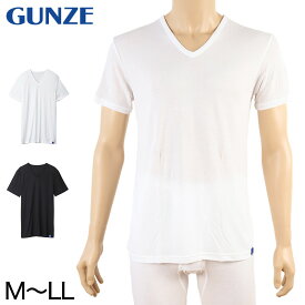 グンゼ COOLMAGIC 冷感 VネックTシャツ M～LL (GUNZE COOLMAGIC メンズ 天竺インナー 吸汗速乾 消臭 Vネック 肌着 夏向け 部屋干し ひんやり)【在庫限り】