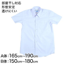 【要エントリー★12/10は抽選でポイントバック！】学生服 形態安定 男子 半袖カッターシャツ 165cmA〜180cmB 半袖シャツ 形態安定シャツ スクールシャツ 男子 男の子 学生【取寄せ】