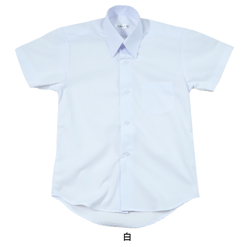 楽天市場】男子半袖カッターシャツ（第１ボタンがスナップ）3枚セット