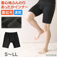 裏起毛 インナーパンツ ボクサーパンツ ロング丈 前あき S〜LL ( 3分ボクサー ロングボクサー あったかイ…