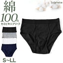 【7/20エントリー★抽選で最大100％ポイントバック】セミビキニブリーフ メンズ ブリーフ 綿100% 前開き S〜LL 下着 インナー ブリーフパンツ 肌着 紳士肌着 男性 紳士 パンツ 綿100％ コットン M L LL