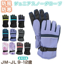 子供 ジュニア スキーグローブ 手袋 JM・JL こども 子ども キッズ 冬用 冬 防寒 暖かい あたたか 小学校 小学生 裏起毛 雪 撥水【在庫限り】