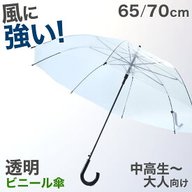 ビニール傘 グラスファイバー 65cm 70cm 男女兼用 無地 黒 耐久性 丈夫 軽い ビジネス 冠婚葬祭 シンプル 会社 通勤 通学 ジャンプ傘 中学生 高校生 登校 定番 10代 20代 30代 40代 50代 60代