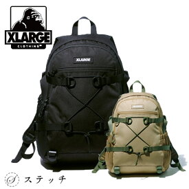 エクストララージ リュック TACTICAL BACKPACK 101221053004 xlarge リュック バックパック 通勤 通学 中学生 高校生 大学生 学生 アウトドア 日本正規品 PC収納 大容量 刺繍 カジュアル バックル 33L ブラック ベージュ 新生活 新入学 新学期