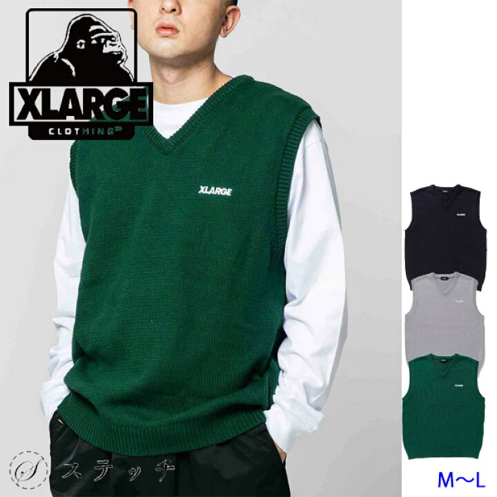楽天市場】XLARGE エクストララージ ベスト STANDARD LOGO KNIT VEST 