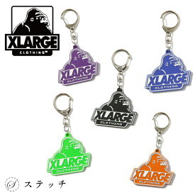 XLARGE エクストララージ キーホルダー SLANTED OG KEYCHAIN 101231054005 雑貨 小物 メンズ ファッション小物 キーチャーム プレゼント 贈り物 ストリート カジュアル ラバー チャーム ダブルリング ブラック パープル オレンジ ライトグリーン ブルー ONESIZE