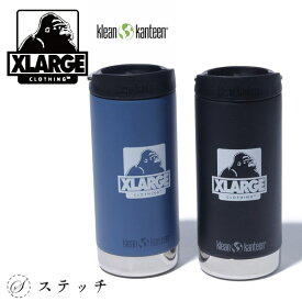 XLARGE エクストララージ ボトル XLARGE×KLEAN KANTEEN TKWide 12oz BOTTLE 101242054001 コラボ クリーンカンティーン 水筒 マグ 保冷 保温 耐久性 シンプル ステンレス 真空断熱 ロゴ 中学生 高校生 大学生 アウトドア ジム