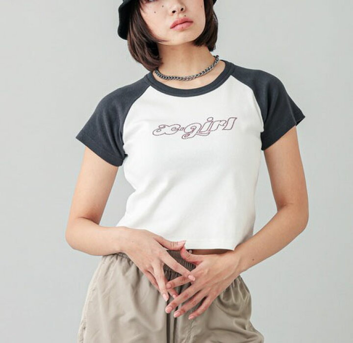 楽天市場】エックスガール tシャツ RHINESTONE CHUBBY LOGO S/S RAGLAN 