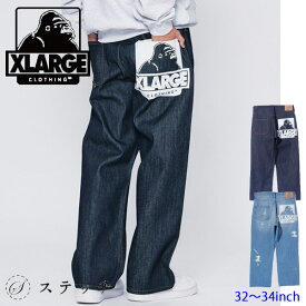 XLARGE エクストララージ パンツ OG DENIM PANTS 101233031029 メンズ ボトム ボトムス ズボン ストリート カジュアル ブランド ダメージ スタンダード ロングパンツ 中学生 高校生 大学生 学生 トレンド ロゴ