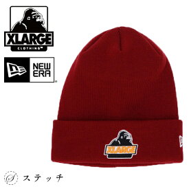 XLARGE エクストララージ ニット帽 XLARGE×NEWERA SLANTED OG CUFF BEANIE 101234051011 帽子 ビーニー メンズ ロゴ シンプル アクリル ベーシック おしゃれ ユニセックス ストリート 大人ストリート 中学生 高校生 大学生