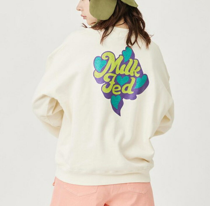 楽天市場】MILKFED ミルクフェド スウェット GLITTER LOGO SWEAT TOP 