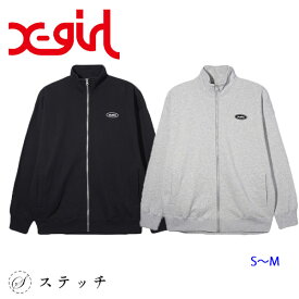 X-girl エックスガール パーカー OVAL LOGO ZIP UP SWEAT TOP 105234012023 トップス フーディー スウェット スエット レディース ジップアップ オーバルロゴ フルジップ 裏毛 旅行 イベント シンプル