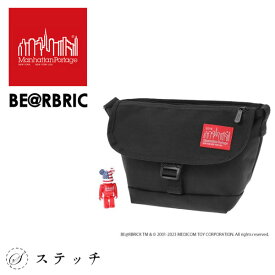 Manhattan Portage マンハッタンポーテージ ショルダーバッグ Nylon Messenger Bag Flap Zipper Pocket w/ BE@RBRICK 2023 バッグ 正規販売店 メンズ レディース ウエストバッグ ボディバッグ ジョガーバッグ 斜め掛け カジュアル おしゃれ ベアブリック