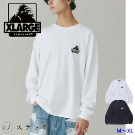 XLARGE エクストララージ 長袖tシャツ SLANTED OG L/S TEE 101241011021 tシャツ メンズ トップス カットソー ロンt 長袖 コットン おしゃれ ロゴt ティーシャツ カジュアル ストリート OG ロングスリーブ ロゴ刺繍 中学生 高校生 大学生 xlarge