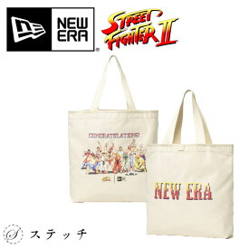 NEWERA ニューエラ キャンバストート 22L STREET FIGHTER II ストリートファイターII CONGRATULATIONS アイボリー 通勤 通学 トートバッグ 肩掛け おしゃれ ブランド 人気 アウトドア 大学生 シンプル エコバッグ プレゼント 贈り物 学生 SF2