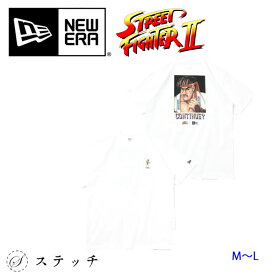 NEWERA ニューエラ 半袖 コットン Tシャツ STREET FIGHTER II ストリートファイターII リュウ ホワイト レギュラーフィット 14124669 tシャツ メンズ トップス カットソー ロゴt カジュアル ストリート ベーシック ユニセックス トレンド コラボ ストツー