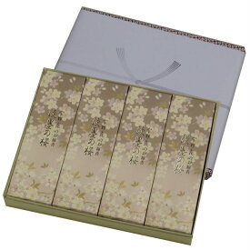 線香 ギフトセット お悔み 贈答 日本香堂 宇野千代のお線香 淡墨の桜 小バラ詰4箱 箱入り 送料無料 メール便 せんこう お供え 御仏前 御霊前 お供え 喪中見舞い 贈り物 御仏前 御霊前 正月準備 正月 元旦