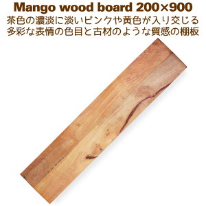 棚板 木材 DIY ラック ウォールシェルフ シェルフボード 20cm×90cm マンゴーウッド 200×900