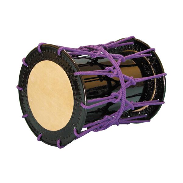 かつぎ桶胴太鼓 1.2尺（紫紐） - 太鼓
