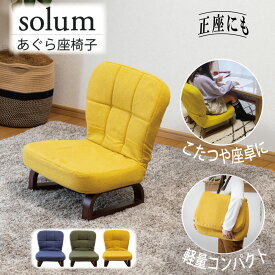 【お買い物マラソン ポイント2倍】solum(ソルム)あぐら座椅子 / 正座椅子 高座椅子 椅子 おしゃれ 人気 シンプル おすすめ テレワーク 座卓用 こたつ用 足が楽 立ち上がり キッズチェア 子供用椅子 あぐら 正座 ロータイプ コンパクト 胡坐 美姿勢 座敷椅子