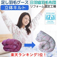 【2,000円OFFクーポン】 羽毛布団 リフォーム 打ち直し 足し羽毛 グース 300g シングルからシングル 立体…