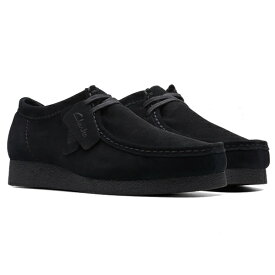 【クリアランスセール!!】 クラークス ワラビーエヴォ ウォータープルーフ ブラックスエード Clarks Wallabee EVO WP 26177833