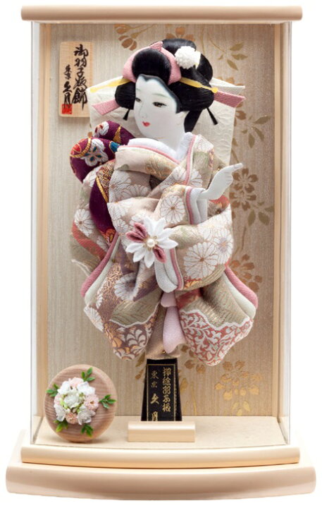 楽天市場】送料無料 久月作 金襴振袖 モカ塗アクリルケース入り羽子板 