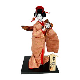 久月作　日本人形（尾山人形）　6号【京舞　扇】　Japanese doll　〈日本の伝統品　にほんにんぎょう　和人形　お人形　和の置物・お飾り・インテリア　日本のおみやげ　海外・外国へのお土産・プレゼントにもおススメです！　通販〉