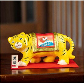 【美濃和紙・日本製】　2022年　干支寅(虎)和紙貼　富士(特大)　赤毛せん〈令和4年　令和四年　新年　十二支・十二獣　寅・虎・とら　和のインテリア・お飾り・置物　お正月飾り　日本の伝統品〉