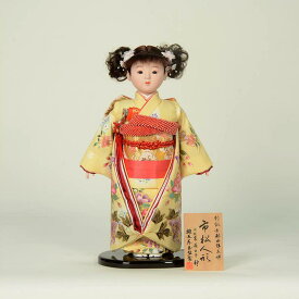 送料無料　東玉作　市松人形　10号　パーマ　〈雛匠東玉 いちまつにんぎょう いちまさん 日本人形 和人形 和服衣装着人形 伝統人形 衣裳着人形 衣装着人形 着物人形 女の子のお人形 おにんぎょう 伝統工芸品 通販〉