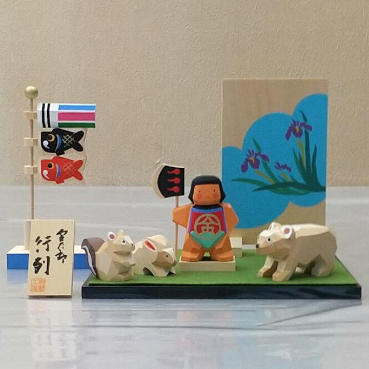 楽天市場】南雲作 五月人形 伊予一刀彫り 【金太郎行列】【ミニ 