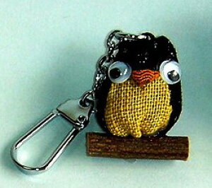 てづくり工房 ちりめん福ろうキーホルダー ○本品の色・柄は当店にお任せ頂くようになります。 〈フクロウ 梟 縮緬 アクセサリー〉