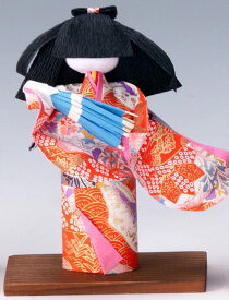手づくり民芸　和柄　和紙人形　傘 （小）　日本製です。　〈日本人形　おにんぎょう　和の置物・インテリア　日本のおみやげ　海外・外国へのお土産・プレゼントにもおススメです！　通販〉