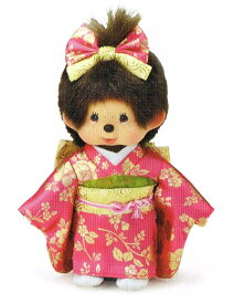 モンチッチ　ぬいぐるみ　振袖モンチッチ　女の子　〈Monchhichi もんちっち キャラクター縫い包み 縫いぐるみ ヌイグルミ おサルのヌイグルミ 動物の縫い包み さるのぬいぐるみ ふりそで ぬいぐるみの着物 きもの kimono doll おもちゃ 玩具通販〉