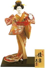 久月作　日本人形（尾山人形）　正絹　【佳日】　Japanese doll　〈日本の伝統品　にほんにんぎょう　和人形　お人形　和の置物・お飾り・インテリア　日本のおみやげ　海外・外国へのお土産・プレゼントにもおススメです！　通販〉