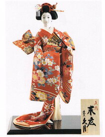 久月作　日本人形（尾山人形）　12号　正絹　【末広】　Japanese doll　〈日本の伝統品　にほんにんぎょう　和人形　お人形　和の置物・お飾り・インテリア　日本のおみやげ　海外・外国へのお土産・プレゼントにもおススメです！　通販〉