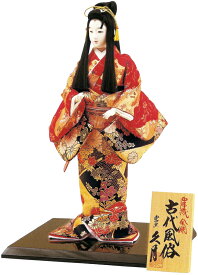 久月作　日本人形（尾山人形）　西陣織・金襴　【古代風俗】　Japanese doll　〈日本の伝統品　にほんにんぎょう　和人形　お人形　和の置物・お飾り　インテリア　日本のおみやげ　海外・外国へのお土産・プレゼントにもおススメです！　通販〉